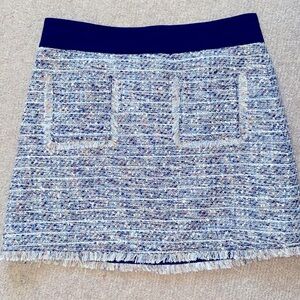 J. Crew Tweed Fringe A-line Skirt Sz 12